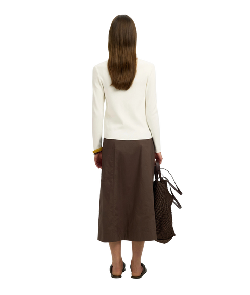 Talia LS Knit Top - White
