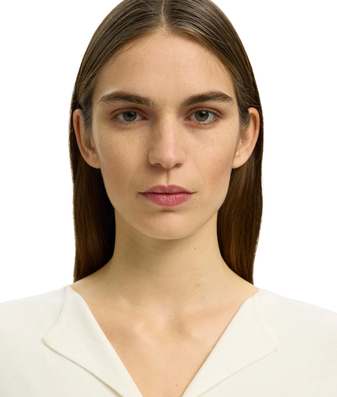 Talia LS Knit Top - White