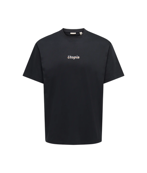 Fred Life Rlx SS Print Tee- Black