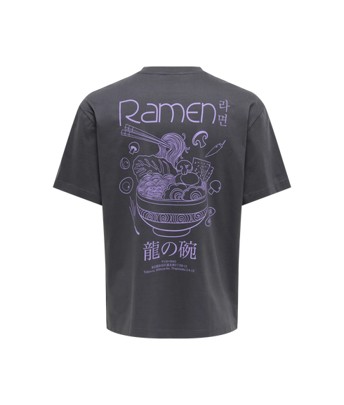Fred Life Rlx SS Print Tee- Grey