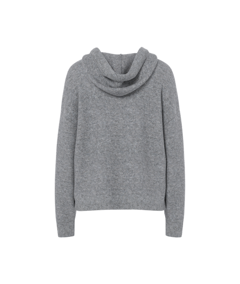 Malou LS Knit HoodieBc - Grey