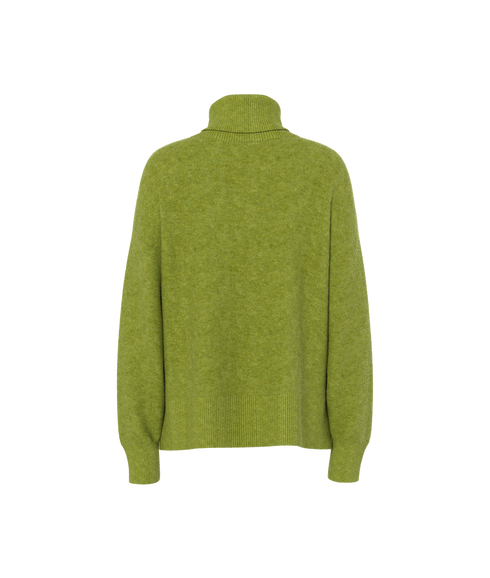 Malou LS Rollneck KnitBc - Green