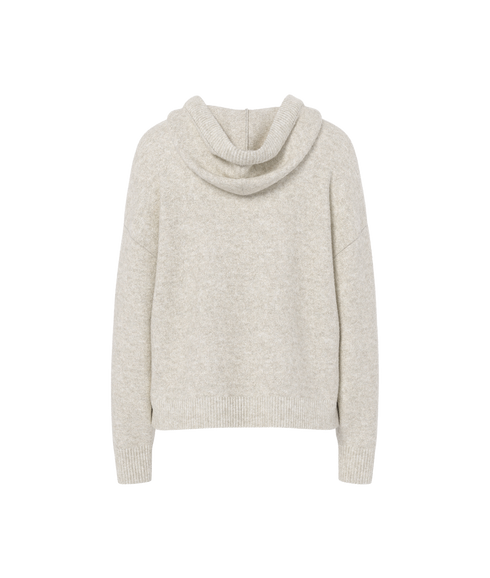 Malou LS Knit HoodieBc - Grey