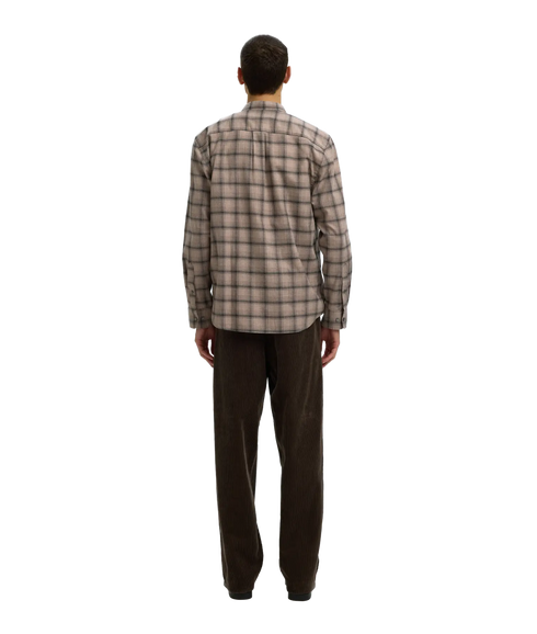 Regcole Jay Melange LS Shirt - Brown