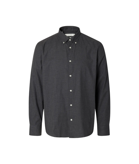 Regcole Jay Melange LS Shirt - Grey