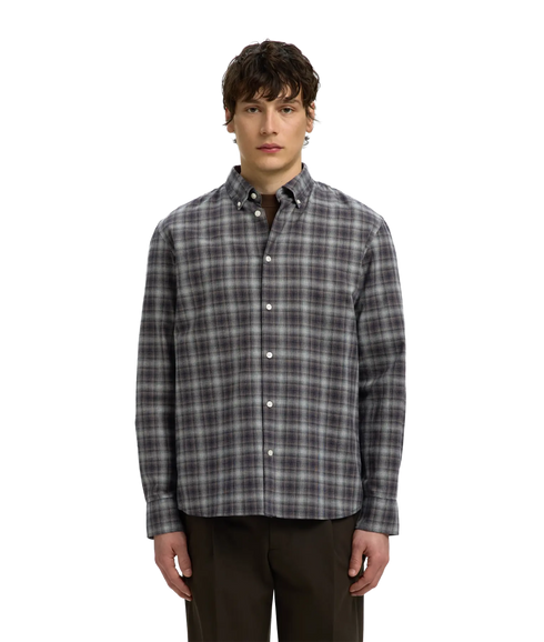 Regcole Jay Melange LS Shirt - Blue