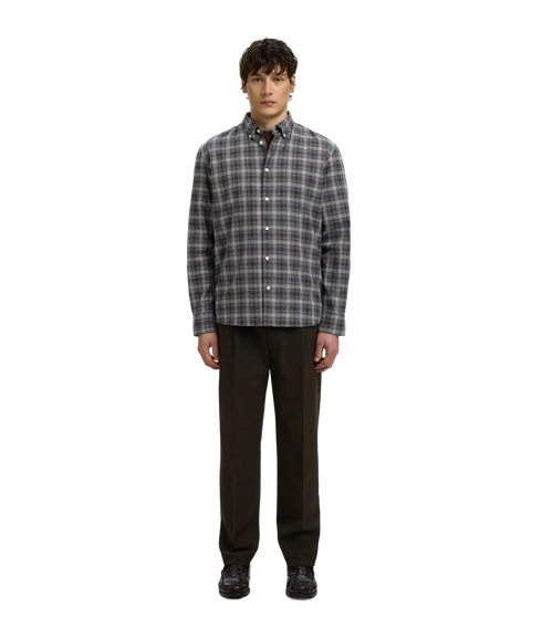 Regcole Jay Melange LS Shirt - Blue