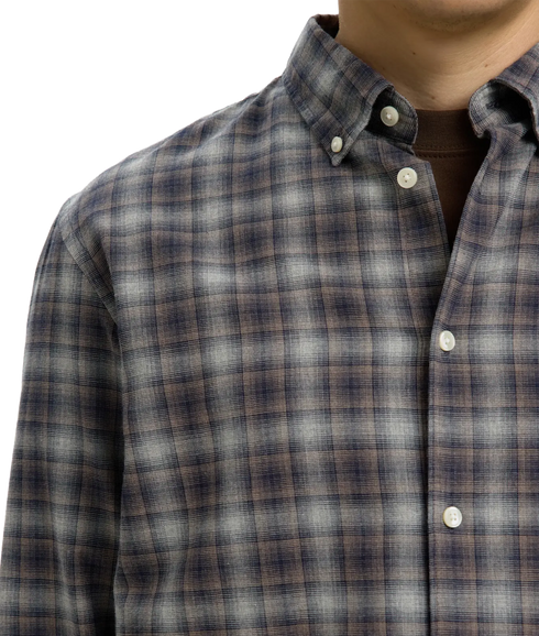 Regcole Jay Melange LS Shirt - Blue