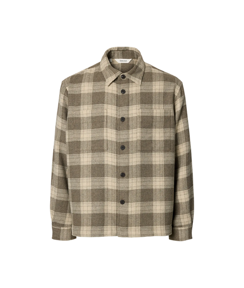 Ole Pablo Wool Blend Overshirt - Grey