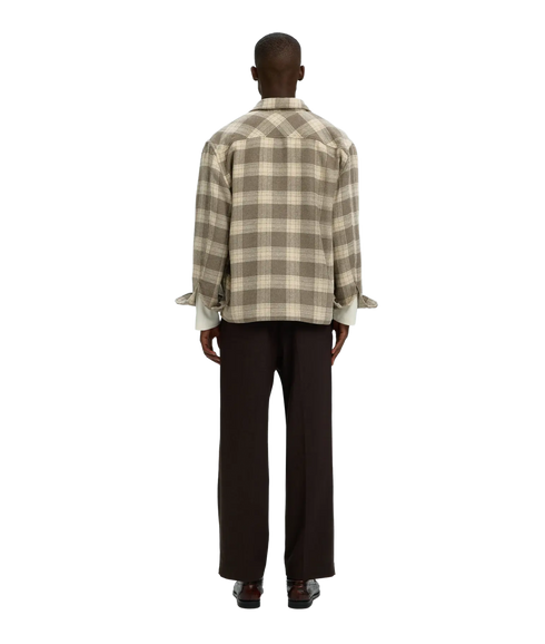 Ole Pablo Wool Blend Overshirt - Grey
