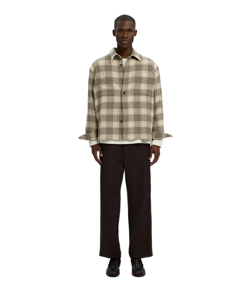Ole Pablo Wool Blend Overshirt - Grey