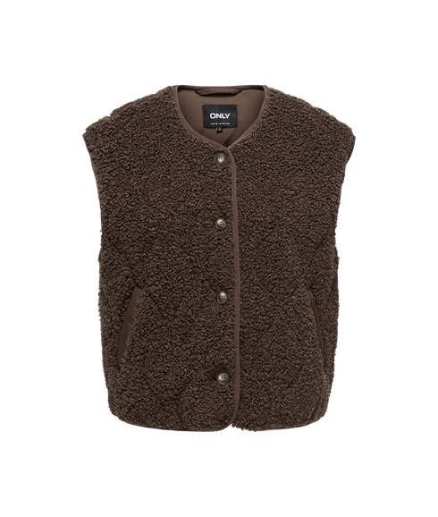 Ines Teddy Waistcoat - Brown