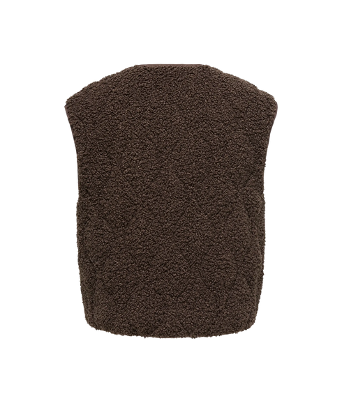 Ines Teddy Waistcoat - Brown