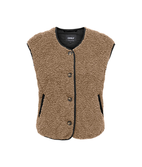 Ines Teddy Waistcoat - Brown