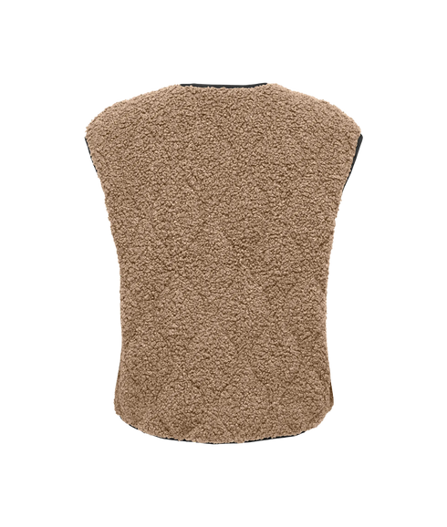 Ines Teddy Waistcoat - Brown