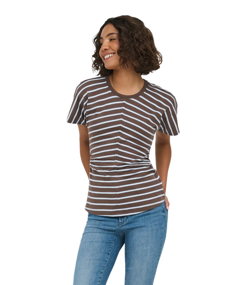 Marie Stripe Top - Brown