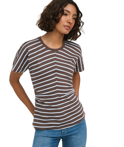 Marie Stripe Top - Brown
