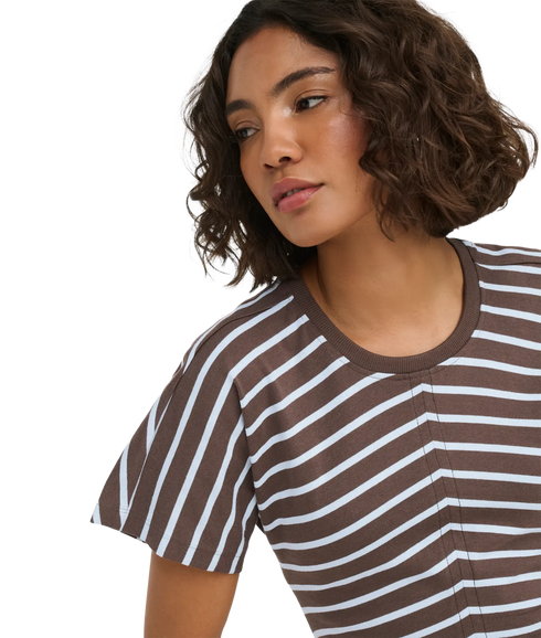 Marie Stripe Top - Brown