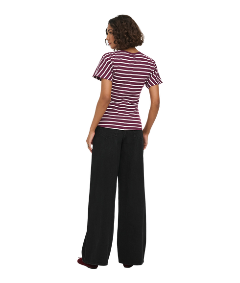 Marie Stripe Top - Purple