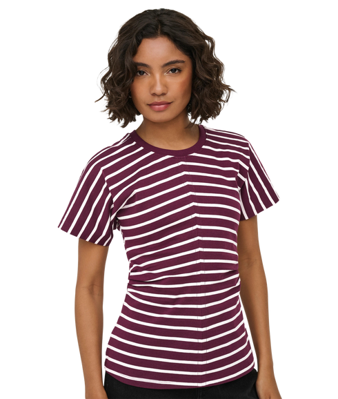 Marie Stripe Top - Purple