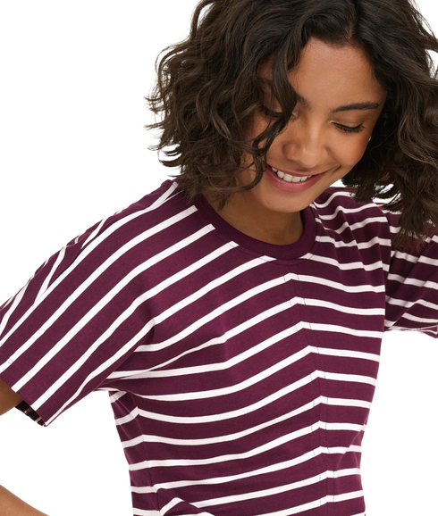 Marie Stripe Top - Purple