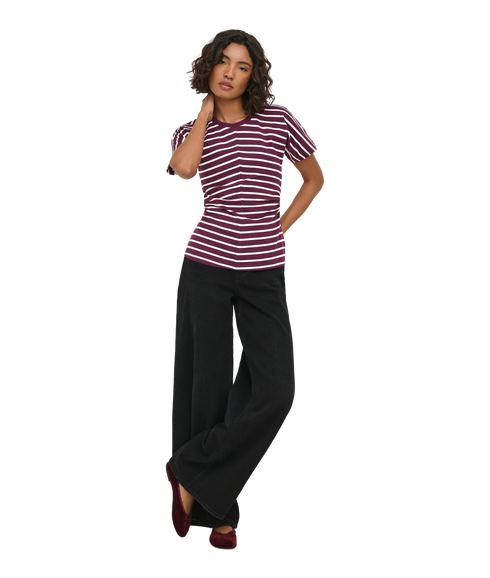 Marie Stripe Top - Purple