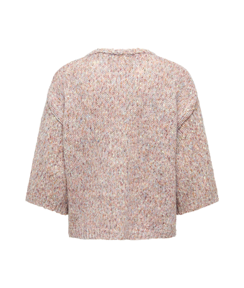 Zille SS O-Neck Button Cardi - White