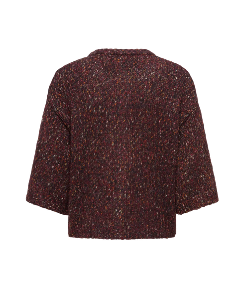 Zille SS O-Neck Button Cardi - Purple