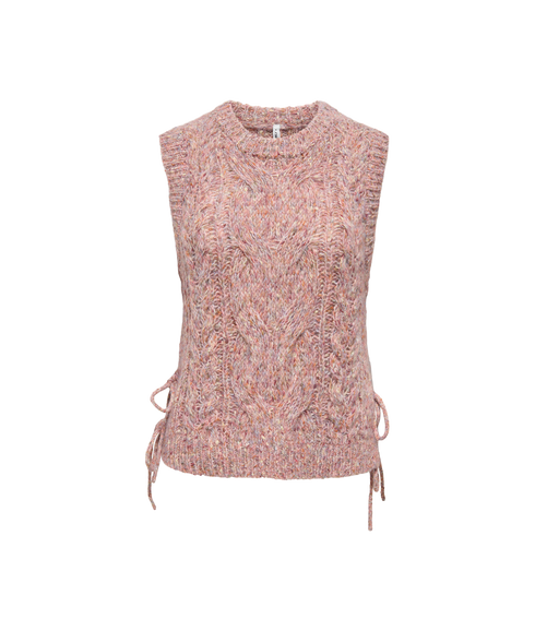Zille Tie O-Neck Vest - Pink