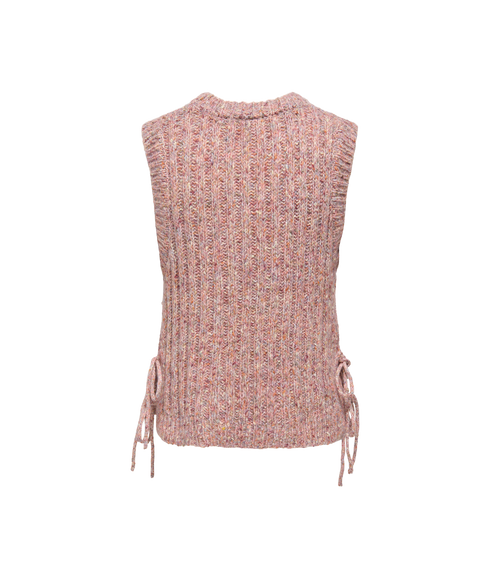 Zille Tie O-Neck Vest - Pink
