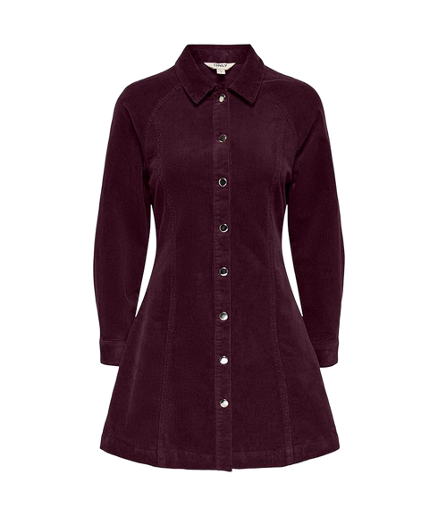 Zeva LS Short Cord Dress - Purple