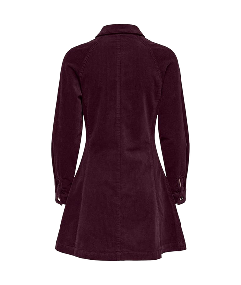 Zeva LS Short Cord Dress - Purple