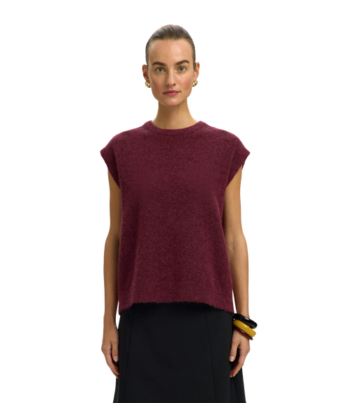 Lulu Knit Vest - Red