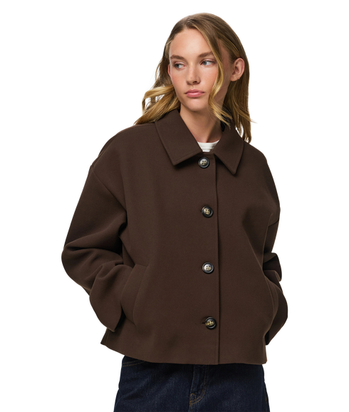 Aya Short Coat - Brown