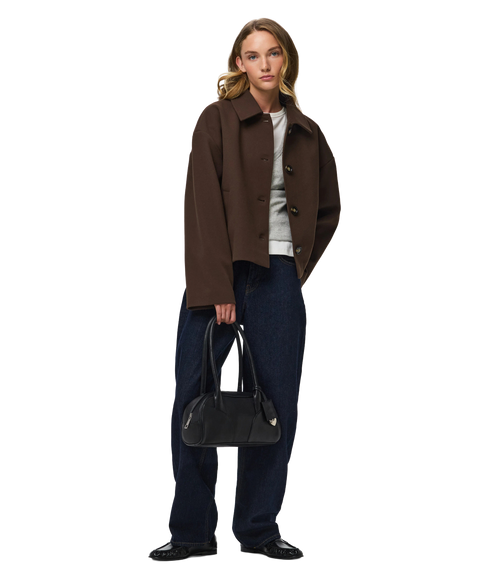 Aya Short Coat - Brown