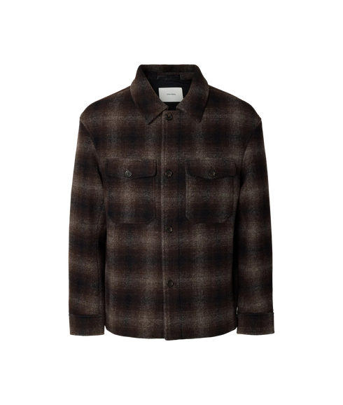 Mitch Wool Blend Shacket - Brown