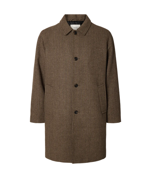 Ronnie Wool Blend Car Coat - Brown