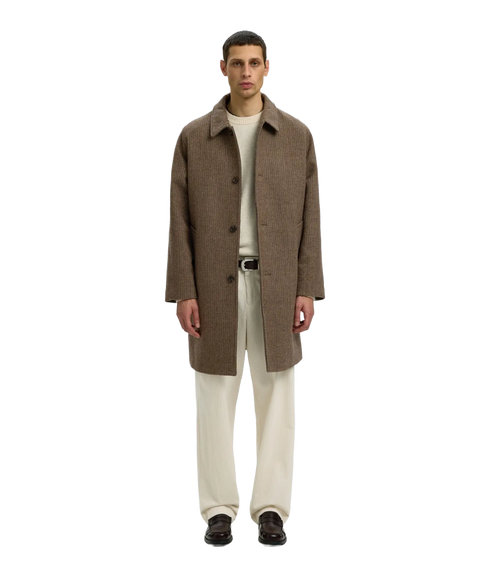 Ronnie Wool Blend Car Coat - Brown
