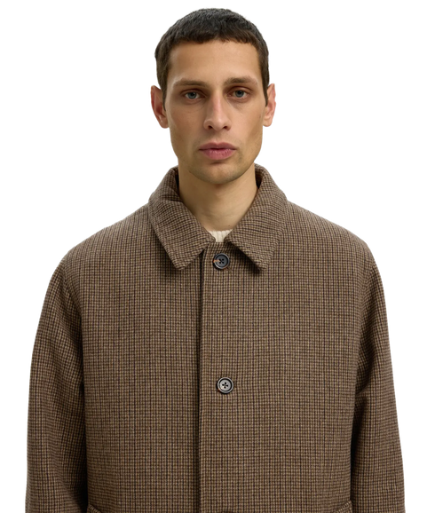 Ronnie Wool Blend Car Coat - Brown