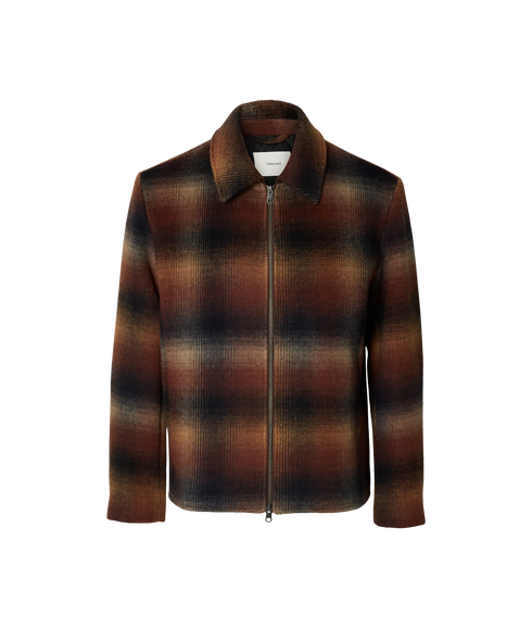 Laughlin Wool Blend Jkt - Brown