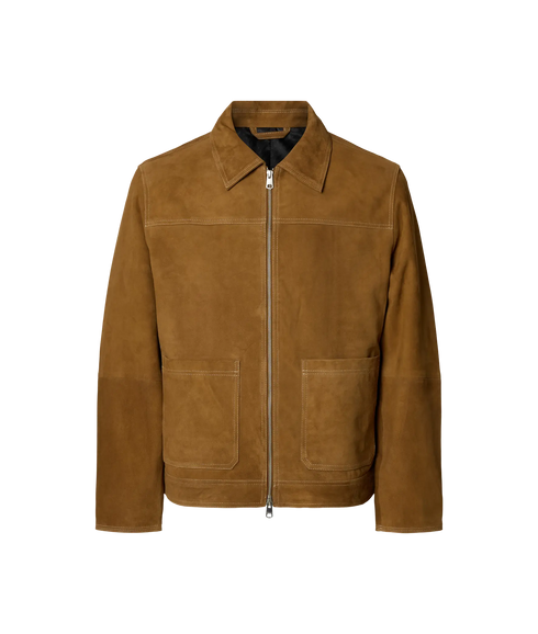 Carson Suede Jacket - Brown