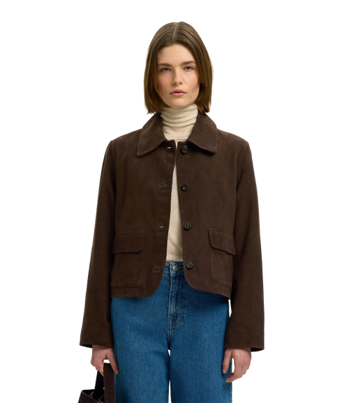 Kaya Suede Jacket - Brown