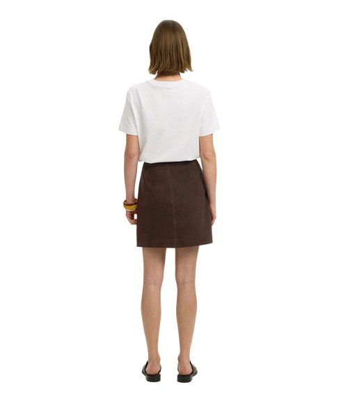 Kaya Suede Skirt- Brown