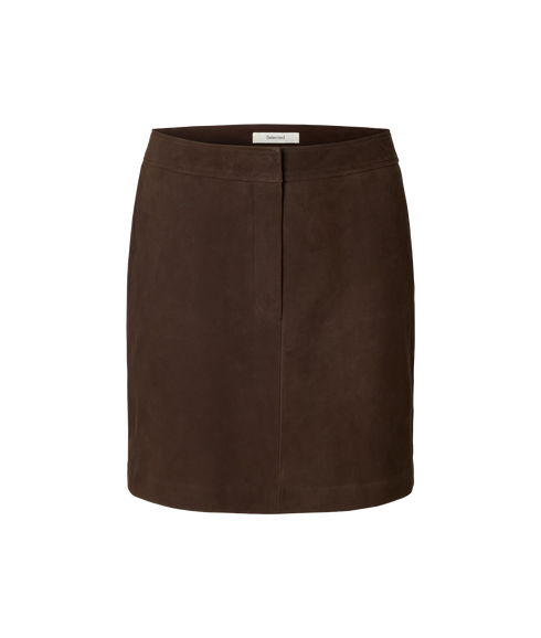 Kaya Suede Skirt- Brown