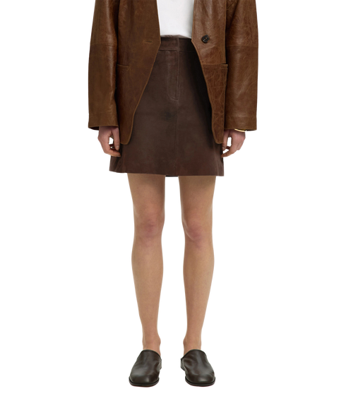 Kaya Suede Skirt- Brown