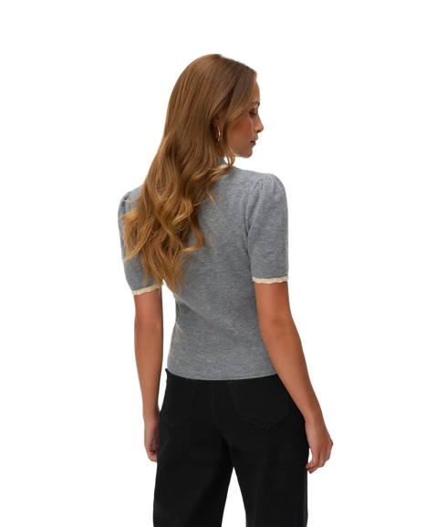 Ella 2/4 Polo Pullover - Grey