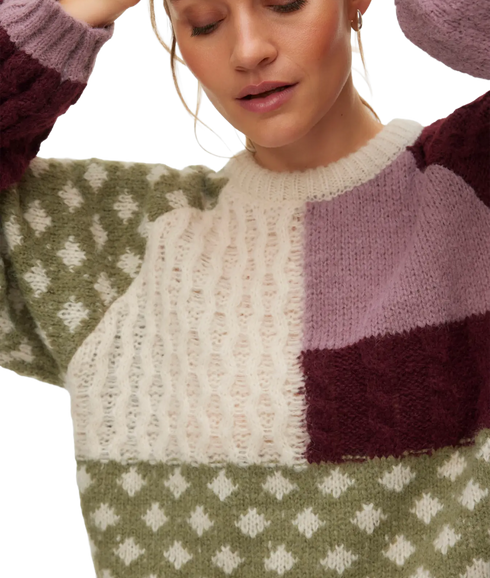Kristin LS O-Neck Pullover - Grey