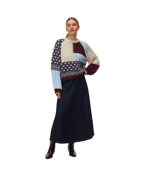 Kristin LS O-Neck Pullover - Purple