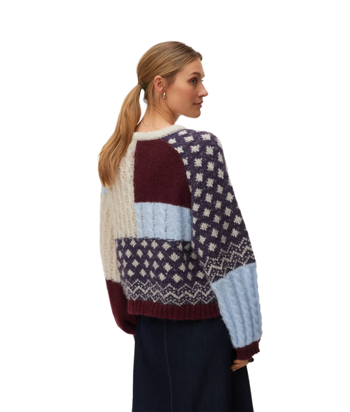 Kristin LS O-Neck Pullover - Purple