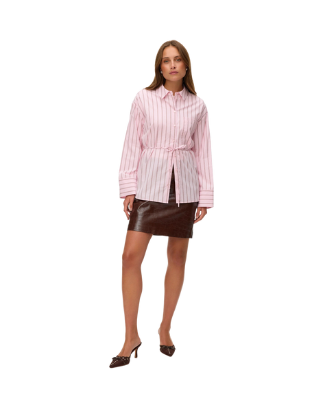 Carly Short Coated Skirt - Brown